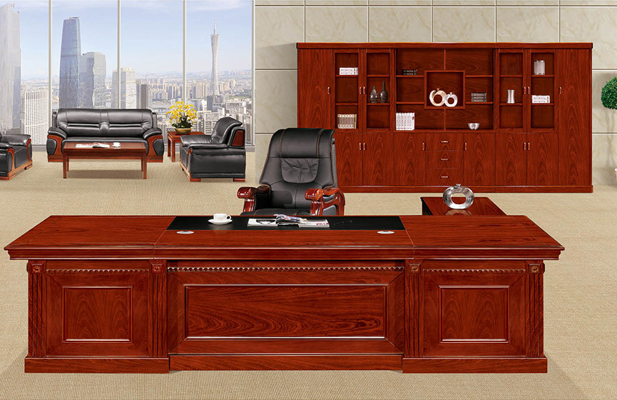 品牌实木老板办公桌 简约现代时尚大班台经理桌总裁桌椅组合